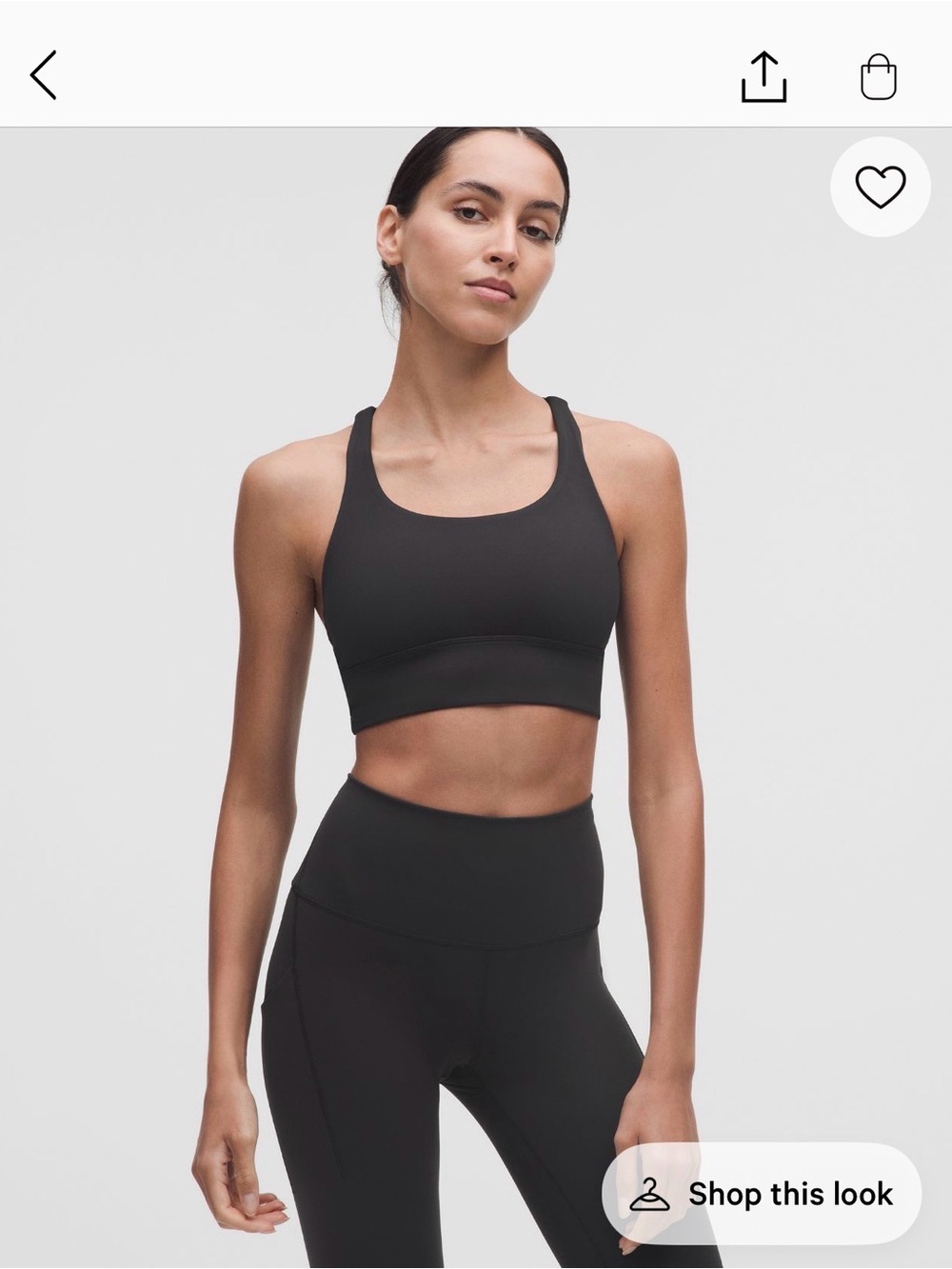 lululemon athletica Black Racerback Sports Bra